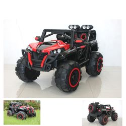 Es-Toys Barn Elektrisk Buggy 898, 4 Motorer 12V7Ah, MP3, 2,4 GHz, Støtdemper Rød