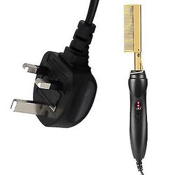 Coosilo Elektrisk glattejern Børste skæg / hår Kam, Curling Iron Hot Hair Flat Tools guld