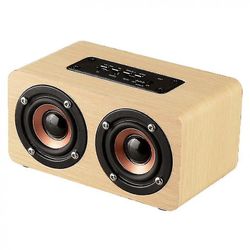 Dobbelt horn træ 4.2 Bluetooth højttaler med Aux Audio Playbackpc|subwoofer (abrikostræ