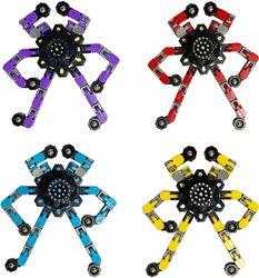 AIR 4Pcs DIY deformerbare kædeled fingerspids spinning robot