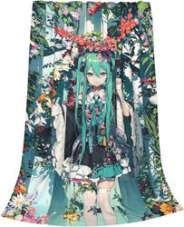 Kerota Hatsune Miku animaatio hahmo viltti flanelli, ilmastointi, huopa kesä viileä peittopyyhe -CT578 125x100cm