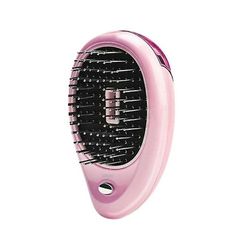 Initially Elektrisk soniske vibration magnetisk hovedmassage Kam Plast bærbar ion frisør antistatisk hårbørsteværktøj Pink