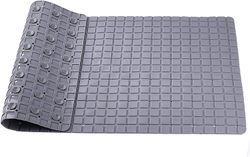 Linkrunning Skridsikker brusemåtte badekarmåtte med sugekop / afløbshuller til badekar og brusere, meldugsikker gulvmåtte, lang 70 x 40 cm grå