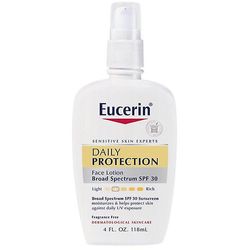 Eucerin daglig beskyttelse ansiktslotion med spf 30, for sensitiv hud, 4 fl. oz flaske