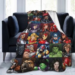 Vintage Marvel Heroes -kollaasi heittää vuodesohvan viihtyisän päiväpeitteen, fleece-maton sohvapeitot, halauksen ja tiukan useita kokoja aikuisill...