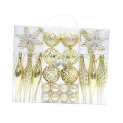 40 stykker Christmas Ball Ornamenter Xmas Decor For New Year Celebration Veranda Gold Gull Multi