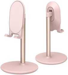 Linkrunning Telefonstativ til skrivebord, mobiltelefonstativ Justerbart skrivebord Telefonholder Tabletholder Telefondock (PINK)