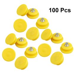 Winomo 100pcs is cleat pigger sklisikre sko pigger utendørs sko trygge kramper utendørs tilbehør gul 1.2X1.2X1.2cm