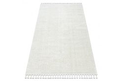 RugsX Tæppe SEVILLA PC00B striber hvid Fringe Berber Marokkansk lurvet 200x290 cm