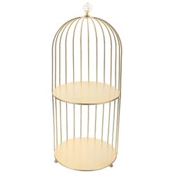 Juhla koristeellinen lintuhäkkihylly meikkitarvike 46X20X20CM 1Pakkaus Golden