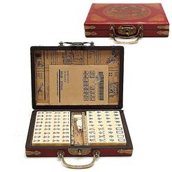 2023 Nye 144fliser Mah Jong Game Set Kinesisk tradisjonell Mahjong + engelsk instruksjon Hot