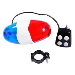 Polkupyörä 6 Vilkkuu Led 4 Äänet Poliisi Siren Trumpet Horn Bell Bike Takavalo kuten näyttää
