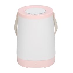 Bluetooth-kompatibel høyttaler Oppladbar En-tast Start Radiofunksjon Stereo Sound Abs Bærbar høyttaler FM-spiller LED-lampe for Home_anx Rosa