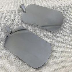 50kpl henkilökohtainen tyhjä ruostumattomasta teräksestä valmistettu koiran lemmikkitunniste SotilaskoiraTunniste Riipus Viehätys Diy Molemmat peil...