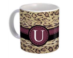 Xpgifts Gave Krus: Monogram Brev U Gepard Hvid