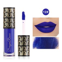 4g huulikiilto tarttumaton matta vaikutus luonnollinen pitkäkestoinen matta minimeikki nestemäinen kiilto naisille QinHai Royal Blue