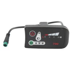 Electric Bike Led Power Display -paneeli Sähköpyörän muokkausnäyttömittari vedenpitävällä 5p-urospistokkeella 22,2 mm: n ohjaustangolle 24v
