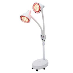 275 W:n infrapunalämpölamppu ruostumattomasta teräksestä valmistetulla verkolla, punaisella valolla, 360 astetta kääntyvällä letkulla, kaksoispää j...