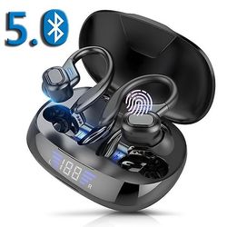 [bluetooth5.0, 9d stereosurring] Tws Bluetooth-øretelefoner, trådløse sportsørekroghovedtelefoner, Hifi-stereo i øretelefoner, vandtæt støjreduktion