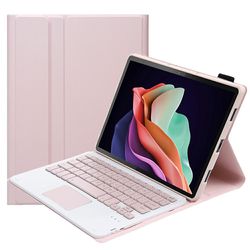 Am22-a Lenovo Pad Plus / tab P11 Gen 2 nahkainen tablettikotelon jalustan kansi kosketuslevyllä irrotettava näppäimistö Vaaleanpunainen