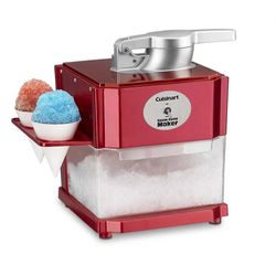 Cuisinart Erikoislaitteet Lumikartiokone Slush Machine Slushy Machine Jääkone Kaksi taitettavaa kartiomaista kiinnikettä