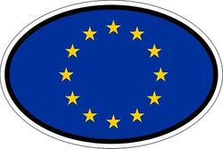 Sarl Acacha Stick tarra soikea lippu koodi maa Eurooppa CEE unioni EU CE