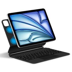 IPad Air 13 (2024) (M2) kelluva magneettikotelo Bluetooth-näppäimistö Multi-Touch-ohjauslevyllä - Bl
