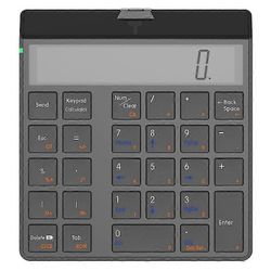 Numeronäppäimistö 4.0 Bluetooth-näppäimistö näytön laskintoiminnolla 2 in 1 numeronäppäimistö ja laskin musta