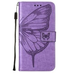 Gangxun Sag for Realme C12/c25/realme 7/narzo 20/narzo 30a Flip Case Cover Premium Læder prægning Magnetisk - Violet