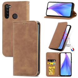Gangxun Sag For Xiaomi Redmi Note 8 Magnetisk lukning Læder Tegnebog Cover Housse Etui Shockproof - Marron