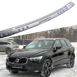Volvo XC60 2020-2024 -autotarvikkeille: ruostumattomasta teräksestä valmistettu takatavaratilan puskuri, takapuskurin suoja