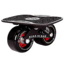 Classic Dazzle Drift Board Alumiiniseoksesta Free Line Drift Luistimet Scrub Antislip Skeittilauta Dekki (himmeä levy, musta rengas)