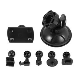 Sugekop-kompatibel dashcam-holder med 6 typer adapter, 360 graders sort