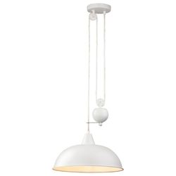 Firstlight Lighting Århundrede 1 Lys Rise &Fall Dome Loft Vedhæng Hvid, E27