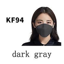 Lauwodun Pileformet Kf95 Voksen ansigtsmaske Voksen Fisk-formet Åndbar Kn94 Tre-dimensionelle Mask-100pcs Mørkegrå