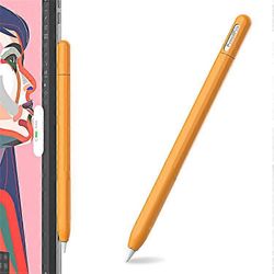 Yhteensopiva Apple Pencil Pro Silicone Sleeve Color Splicing Stylus Pen -suojaavan ihosuojan kanssa Oranssi