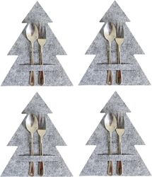 unbrand Christmas Bestikk Bag juletre gaffel Spoon Pocket Christmas Bestikk Holders Middag Silverware Holders Til jul, middag (bare Bag)