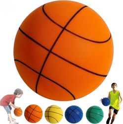 Den Handleshh Silent Basketball, stille Basketball dribling innendørs, ubelagt High Density Foam Ball Safe Stille Basketball-jx Oransje 24CM