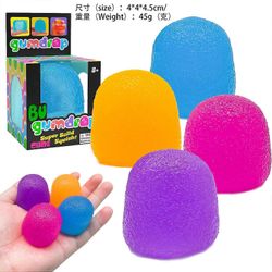 unbrand Squishy Sensory Squeeze Toy Gumdrop Stretchy Stress Sensory Fidget Toy Textured Sensory Toy Super Solid Squish-väreillä voi vaihdella - lah...