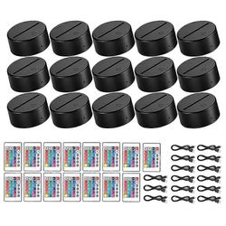 15 sarjaa 3D yö LED-valokaukosäädin USB-valojalusta akryylille