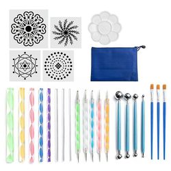25 Pcs mandala maleri værktøj skabelon diy graffiti kunst søm forsyninger på48