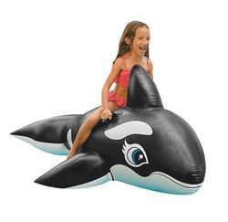 Yunshu Sorthval PVC oppustelig pool legetøj ride-on mount flydende række