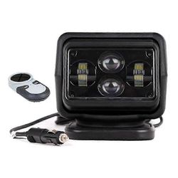 12V 60W LED-etsintävalo 360 asteen kaukosäätimellä ja veneen/meren maastoajovalolla matala pohja musta