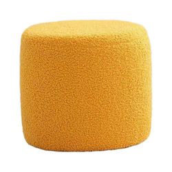 Pyöreä rahi liukumaton rahi penkki pehmustettu istuin koristeellinen sohvajakkara tukevaan huoneeseen, olohuoneeseen, huoneistoon, yöpöytään keltainen