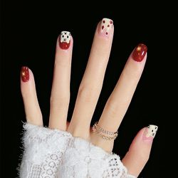 Bærbar negle patch aftagelig blød negle patch gelé lim færdig søm patch wearable nail patch Den første sne