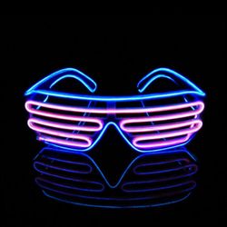 Neon Led Light Up Shutter Blinkende briller Briller Briller For Nightclub Halloween Rave Party