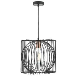 Dar Lighting Taplow Wire Frame Vedhæng Lys Sort & Kobber, 1x E27