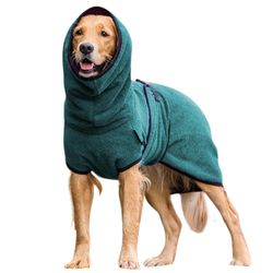 Liltop Pet Hund Tøj Badekåbe Towelling Tørring Coat Hvalp Varmere Beklædning Lake blå L