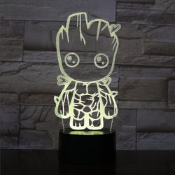 3d lille nat lampe Baby Groot Led Night Light