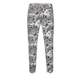 Vintage Beauty Floral Print Hip-hot Casual Pants Bukser US size L